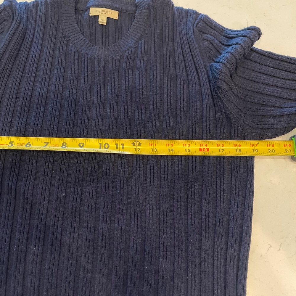 Burberry London navy wool ribbed sweater Size:L - Picture 12 of 13